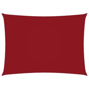 vidaXL Voile de parasol Tissu Oxford rectangulaire 2 5x4 m Rouge