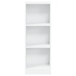 vidaXL Bibliothèque à 3 niveaux blanc 40x24x109 cm bois d'ingénierie