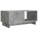vidaXL Table basse Gris béton 90 x 50 x 40 cm Bois d'ingénierie