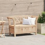 Banc de jardin vidaXL 119x76x44 cm en bois de pin massif