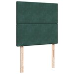 vidaXL Sommier à lattes de lit avec matelas Vert foncé 90x200 cm