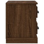 vidaXL Table de chevet chêne marron 60x35 5x45 cm