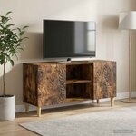 vidaXL Meuble TV 102 x 34 5 x 50 cm Chêne fumé Bois d'ingénierie
