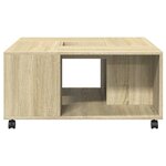 vidaXL Table basse chêne sonoma 80x80x40 cm bois d'ingénierie
