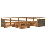 vidaXL Ensemble de canapés d'extérieur 6 Pièces Naturel