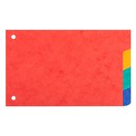 Intercalaires Pour Fiches Bristol Carte Lustrée 225g/m2 4 Positions - 100x150mm - Couleurs Assorties - X 10 - Exacompta