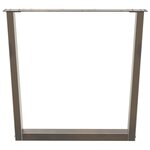 vidaXL Pieds de table à manger en forme de V 2 pièces acier naturel 90 x (72-73 3) cm