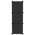 vidaXL Cubes de rangement 6 Pièces Noir PP