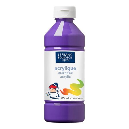 Peinture acrylique en bouteille violet 500ml - lefranc & bourgeois