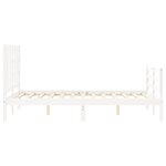 vidaXL Cadre de lit sans matelas blanc bois de pin massif