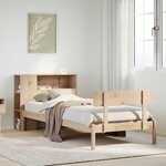 vidaXL Lit bibliothèque sans matelas 90x200 cm bois de pin massif