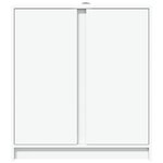 vidaXL Buffet avec LED blanc 77x34x85 cm bois d'ingénierie