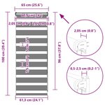 vidaXL Store zèbre marron 65x100 cm largeur du tissu 60 9 cm polyester