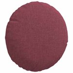 vidaXL Coussins de siège 2 Pièces Bordeaux Ø30 x 13 cm tissu