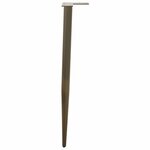 vidaXL Pieds de table console forme conique 4 pièces acier naturel 72-73 cm