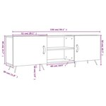 vidaXL Meuble TV blanc 150x30x50 cm bois d'ingénierie