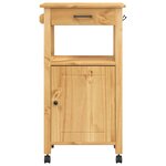 vidaXL Chariot de cuisine MONZA 48x40x90 cm bois massif de pin
