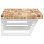 vidaXL Étagère de vasque murale acier et bois massif d'acacia