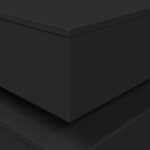 vidaXL Table basse avec lumières LED noir 50x50x40 cm