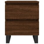 vidaXL Tables de chevet 2 Pièces chêne marron 40x35x50 cm bois ingénierie