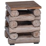 vidaXL Tabouret Naturel 30 x 30 x 38 cm Bois de teck massif
