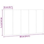 vidaXL Coussin de tête de lit crème 80 cm tissu