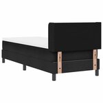 vidaXL Lit boxspring avec matelas avec matelas Noir 80 x 200 cm