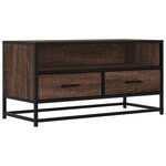 vidaXL Meuble TV chêne marron 80x34 5x40 cm bois d'ingénierie et métal