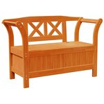 vidaXL Banc de Rangement de Jardin Marron 119 x 76 x 44cm