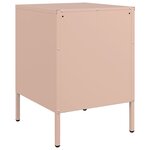 vidaXL Table de chevet rose 36x39x50 5 cm acier