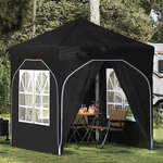 vidaXL Tente de fête pop-up 192 x 192 x 245 cm Noir