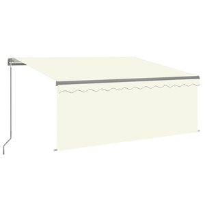 vidaXL Auvent rétractable manuel avec store 3 5x2 5 m Crème