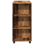 vidaXL Armoire à roulettes vieux bois 60x35x75 cm bois d'ingénierie