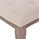 vidaXL Banc Lin Bois massif 110 x 38 x 48 cm Blanc crème