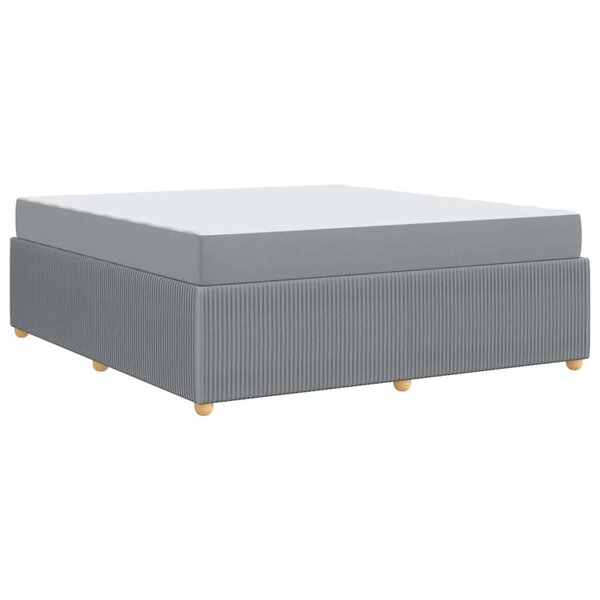 vidaXL Cadre de lit avec matelas Gris clair 180 x 200 cm tissu
