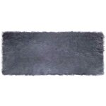 vidaXL Tapis en Peau de Mouton Synthétique Anthracite 80 x 200 cm