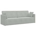 vidaXL Canapé-lit au sol Gris clair 213 x 70 x 77 cm Velours