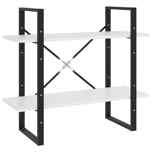 vidaXL Bibliothèque à 2 niveaux Blanc 80x30x70 cm bois d'ingénierie