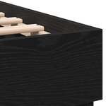 vidaXL Cadre de lit Chêne noir 180 x 200 cm Bois d'ingénierie
