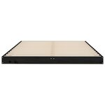 vidaXL Cadre de lit noir 120x190 cm petit double bois massif de pin