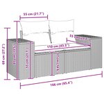vidaXL Ensemble de canapé de jardin 8 Pièces Noir polyrotin