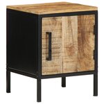 vidaXL Table de chevet 30 x 30 x 40 cm en bois de mangue brut