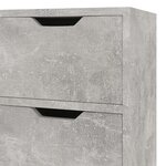 vidaXL Buffet gris béton 90x30x72 cm bois d'ingénierie