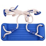 vidaXL Sièges de balançoire avec cordes 2 Pièces bleu 38x16 cm PE