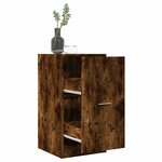 vidaXL Armoire d'apothicaire chêne fumé 40x41x77 5cm bois d'ingénierie