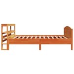 vidaXL Cadre de lit sans matelas cire marron 75x190 cm bois pin massif
