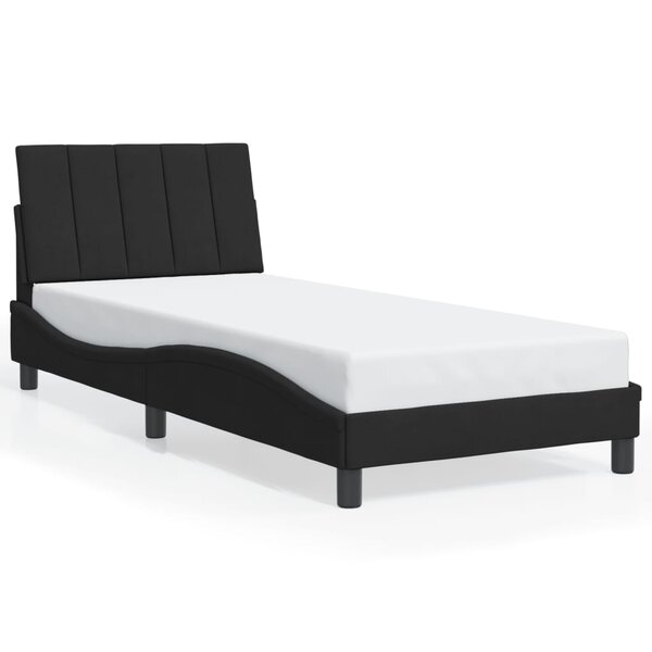 vidaXL Cadre de lit sans matelas Hanko noir 80x200 cm velours
