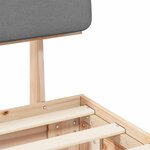 vidaXL Cadre de lit avec tête de lit rembourrée Gris clair