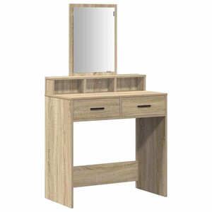 vidaXL Table de Toilette avec tiroir Chêne Sonoma 79 x 41 x 140 cm