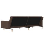 Vidaxl canapé-lit à 2 places marron tissu